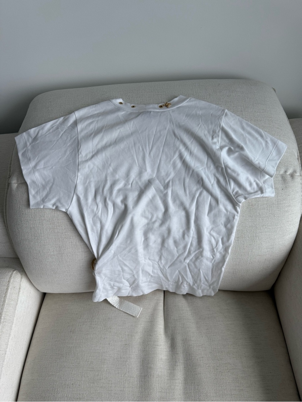 Louis Vuitton White Short Sleeve Logo Accent Tee